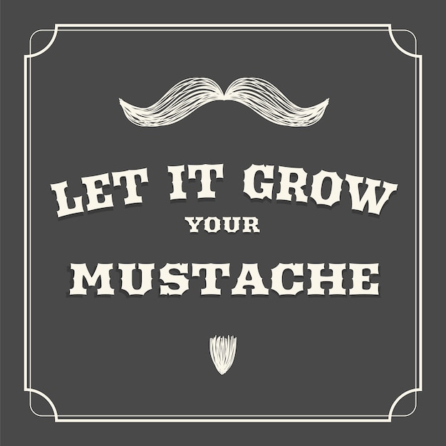 Movember design background with mustache Free Vector