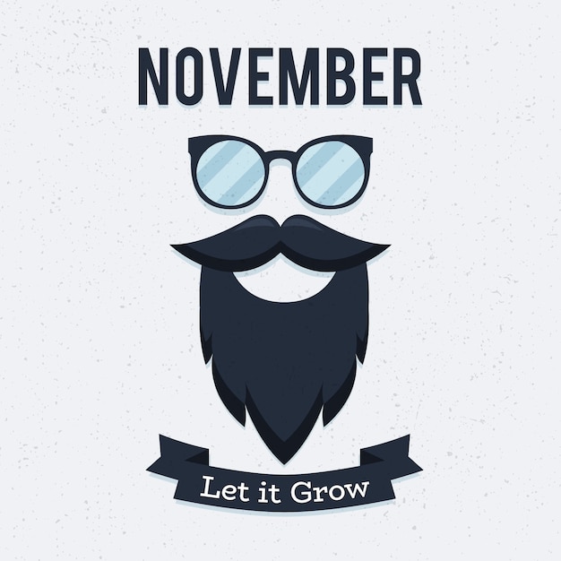 Free Vector | Movember prostate cancer awareness month