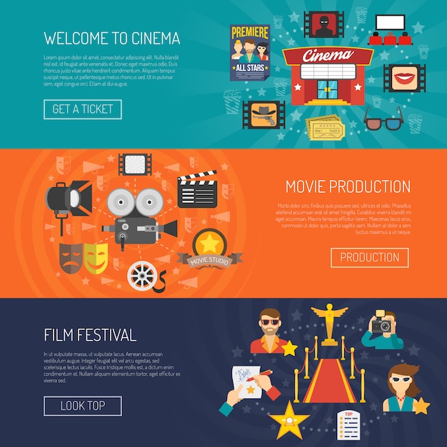 Movie banner Vector Free Download