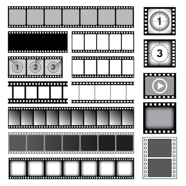 Premium Vector Movie Tape Photo Strip Film Camera Frames Picture Collection Cinema Reel Frame Template Photo Strip Image Film Video And Media Illustration