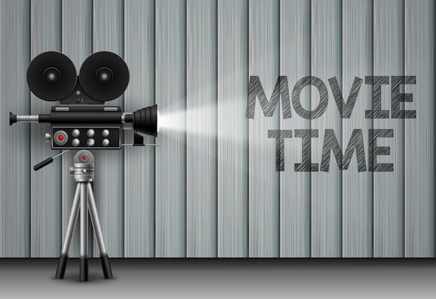 Premium Vector | Movie time illusration