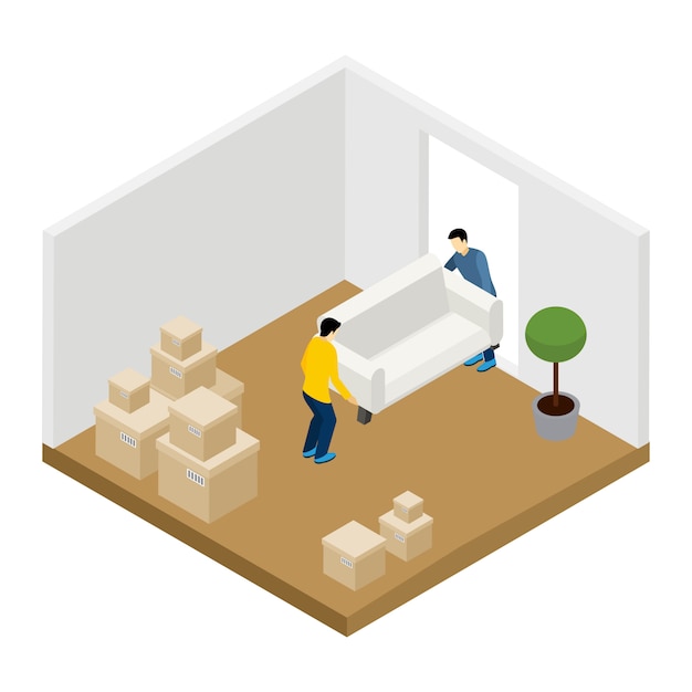 Moving in and out illustration | Free Vector