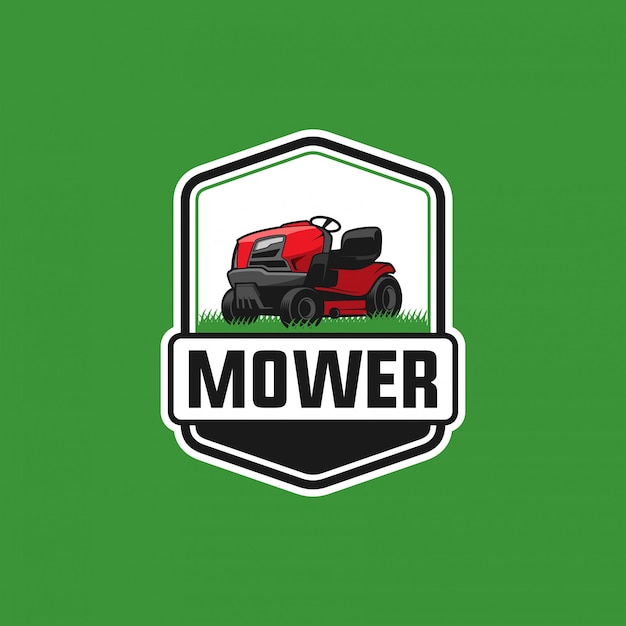 Mower logo template | Premium Vector