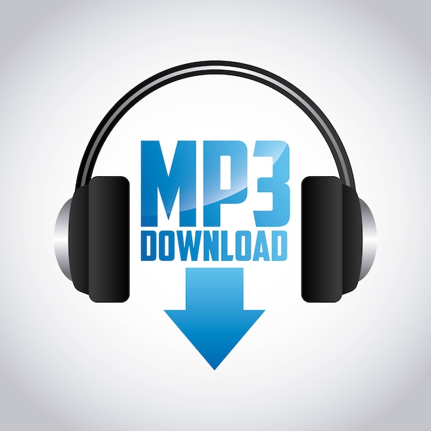 Mp3 download | Premium Vector