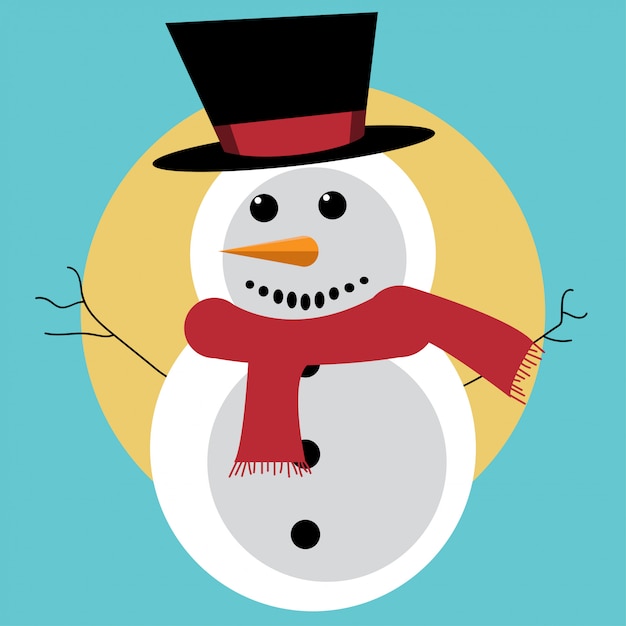 Premium Vector | Mr. snowman