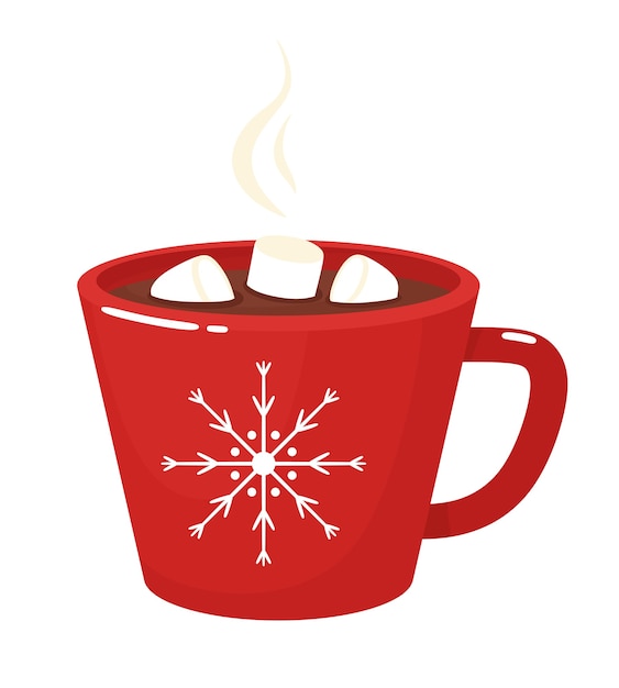 Premium Vector | Mug with hot chocolate