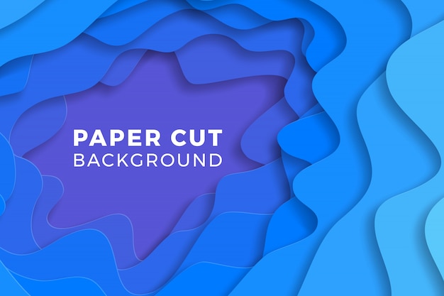 多層のカラフルなリアルなpapercut背景 簡単に編集およびカスタマイズできるイラスト プレミアムベクター