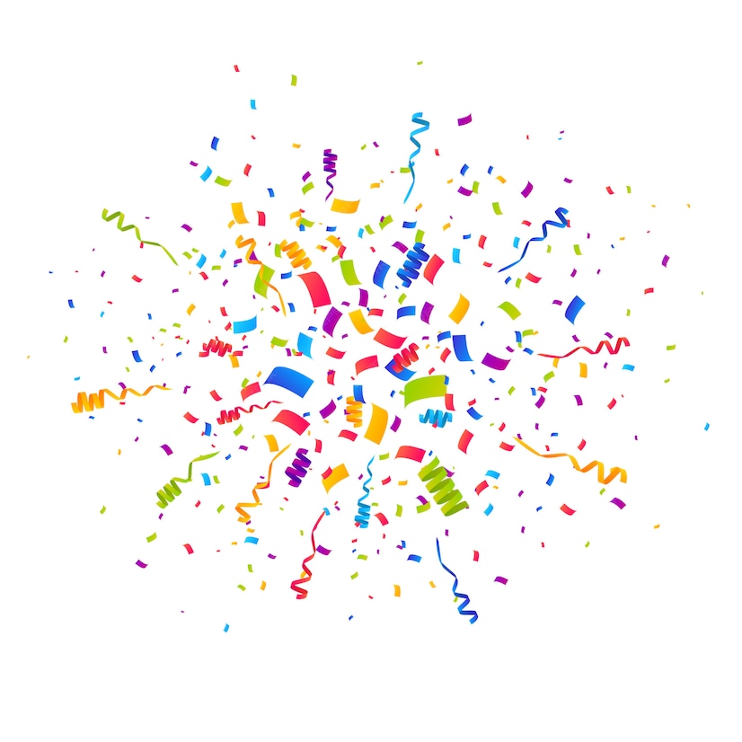 Premium Vector | Multicolor confetti burst background