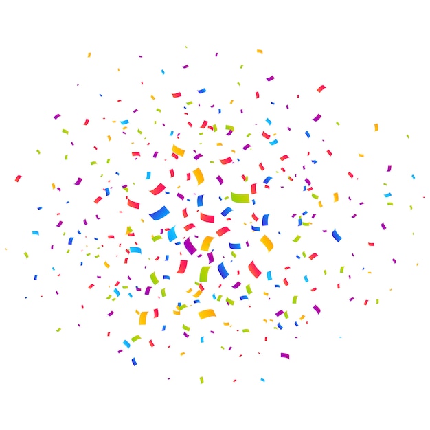 Premium Vector | Multicolor confetti burst background