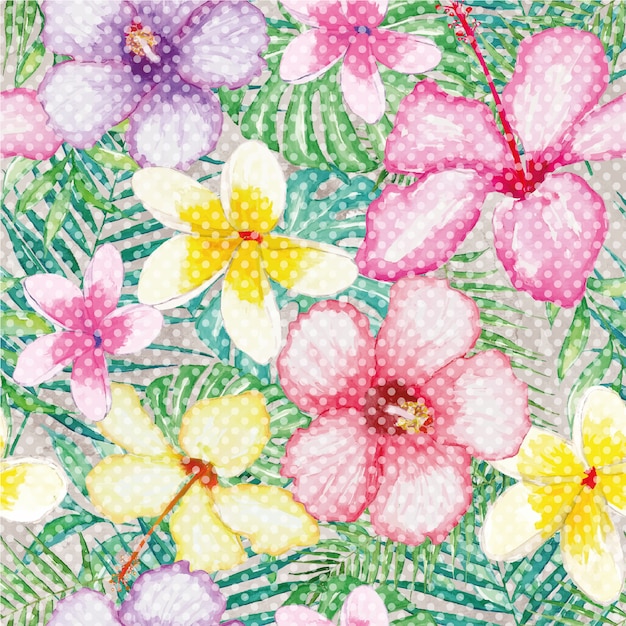 Free Vector | Multicolor flowers background