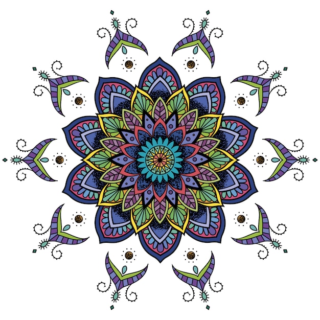 Download Free Vector | Multicolor mandala design