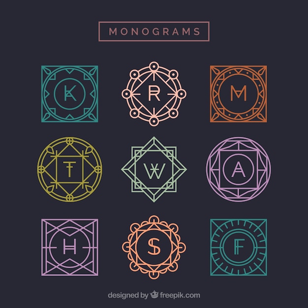 monogram multicolor