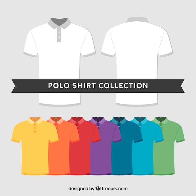 multicolor polo shirt