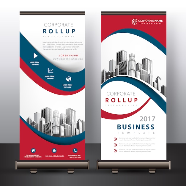 Free Vector Multicolor Roll Up Design