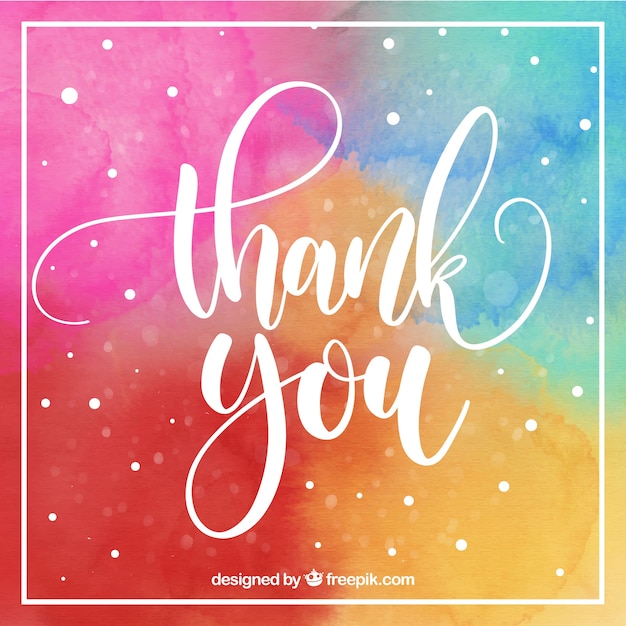 Free Vector | Multicolor thank you card