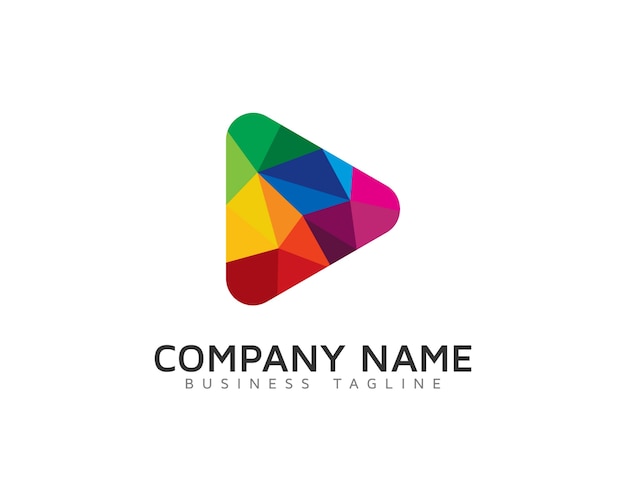 Premium Vector Multicolor Triangle Logo