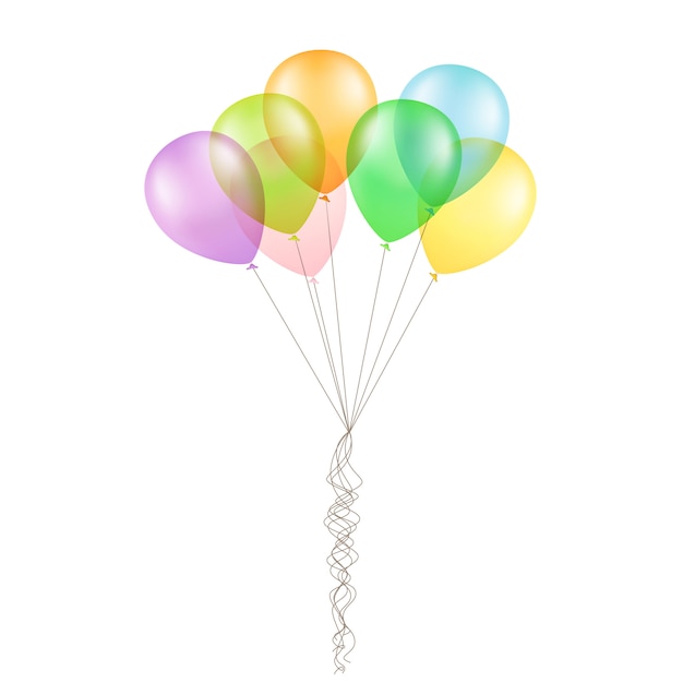 Premium Vector Multicolored Colorful Balloons Isolated 