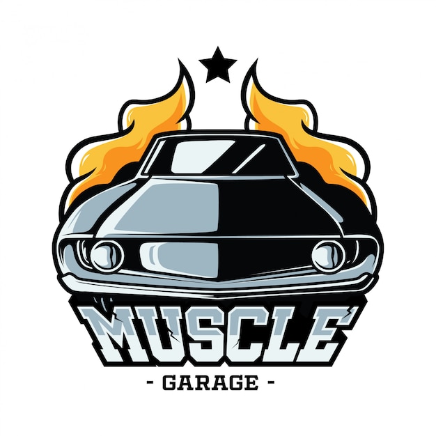 Premium Vector | Muscle car badge