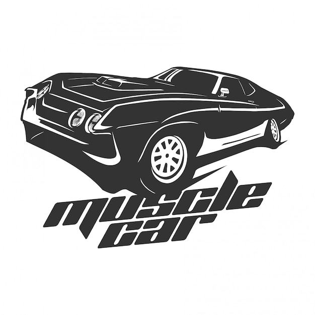 Premium Vector | Muscle car logo vector