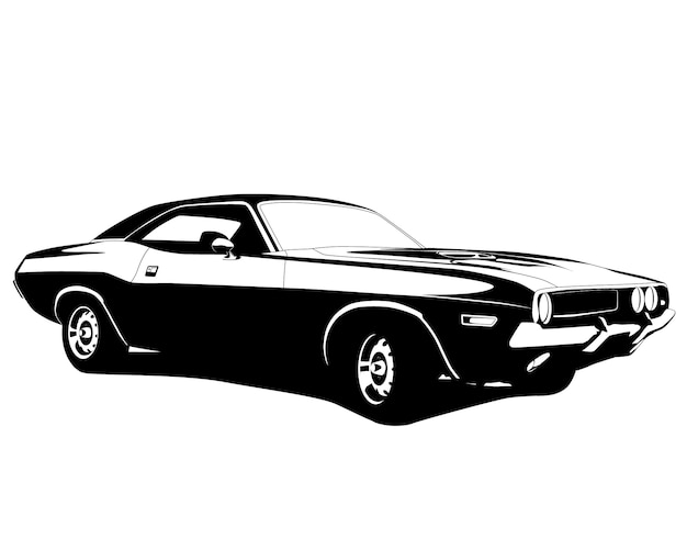 Download Premium Vector | Muscle car silhouette