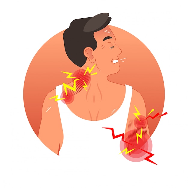 Premium Vector | Muscles pain concept vector illustration