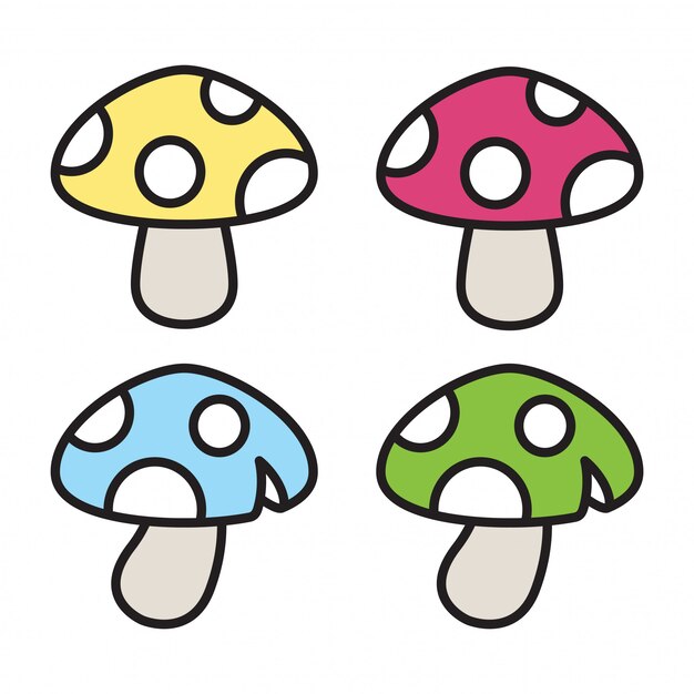Premium Vector Mushroom vector polka dot cartoon Premium Vector Mushroom vector polka dot cartoon