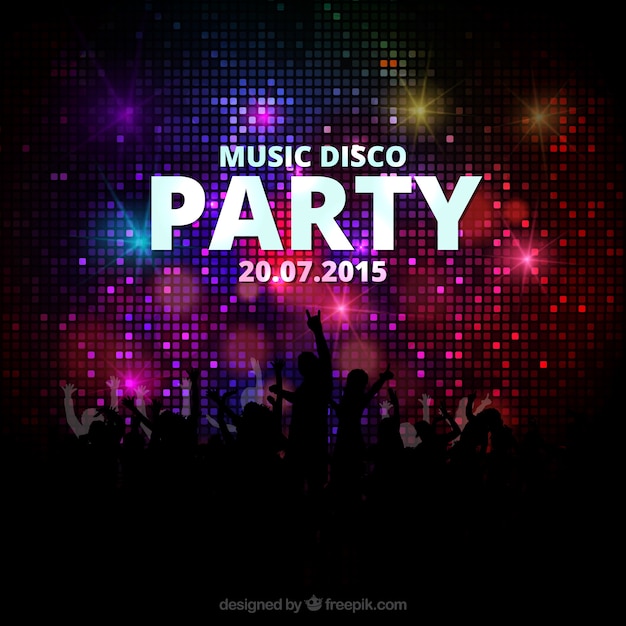 Free Vector | Music disco party poster