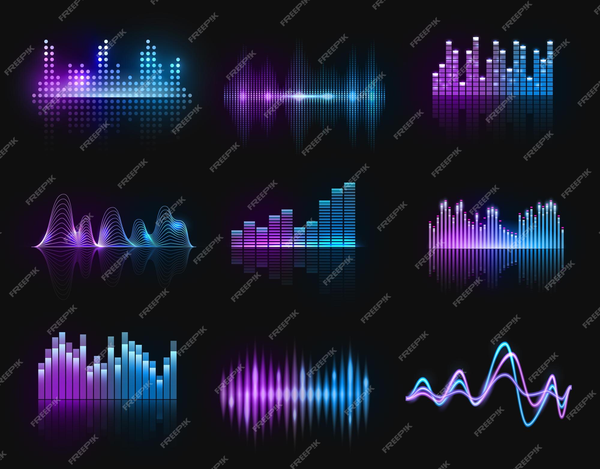 premium-vector-music-equalizers-audio-or-radio-waves-sound