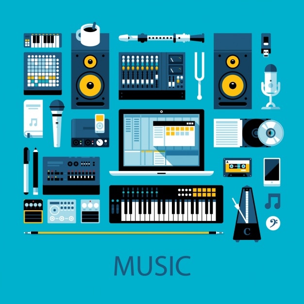 Free Vector | Music equipment design