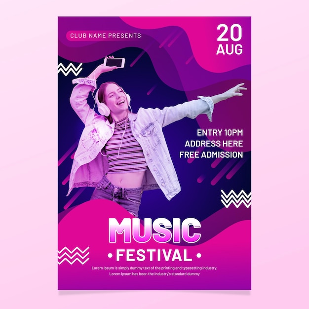 Free Vector | Music event poster