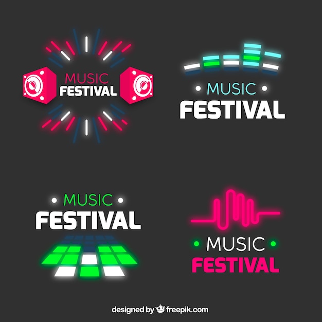 Download Free Download This Free Vector Music Festival Logo Collection With Use our free logo maker to create a logo and build your brand. Put your logo on business cards, promotional products, or your website for brand visibility.