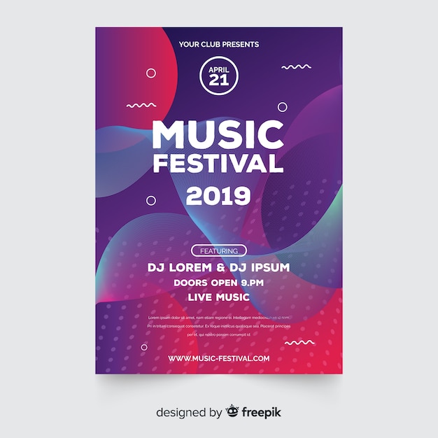 Free Vector | Music festival poster