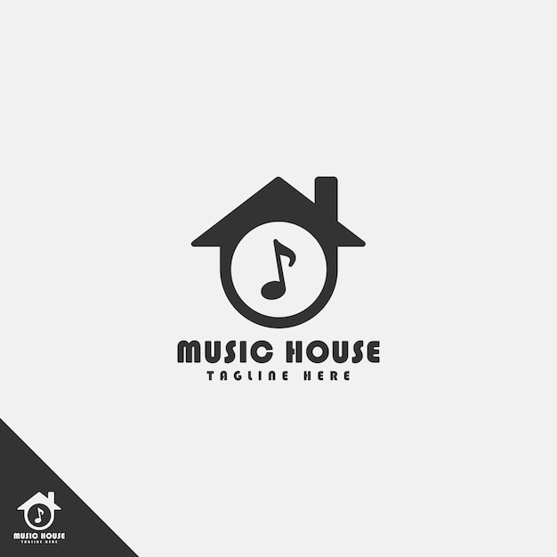 Premium Vector | Music house logo