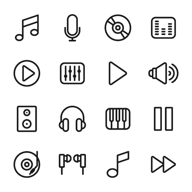 Download Free Music Icon Pack Outline Icon Style Premium Vector Use our free logo maker to create a logo and build your brand. Put your logo on business cards, promotional products, or your website for brand visibility.