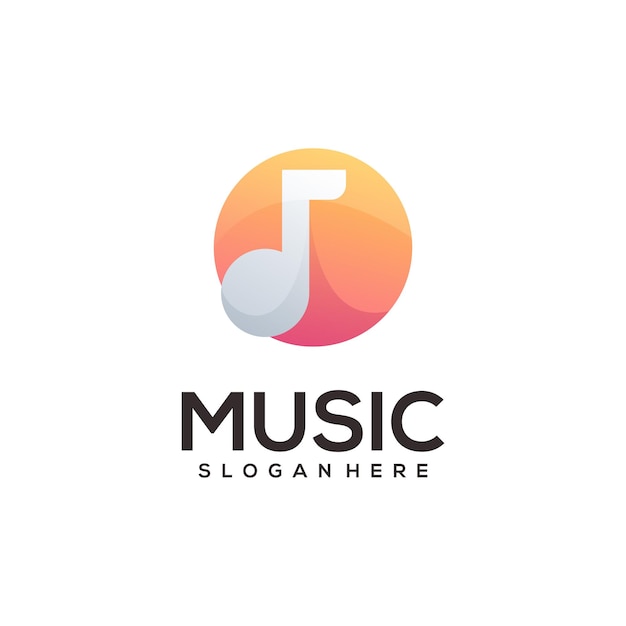 Premium Vector | Music logo illustration colorful abstract