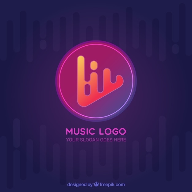 Music logo with gradient style Vector | Free Download