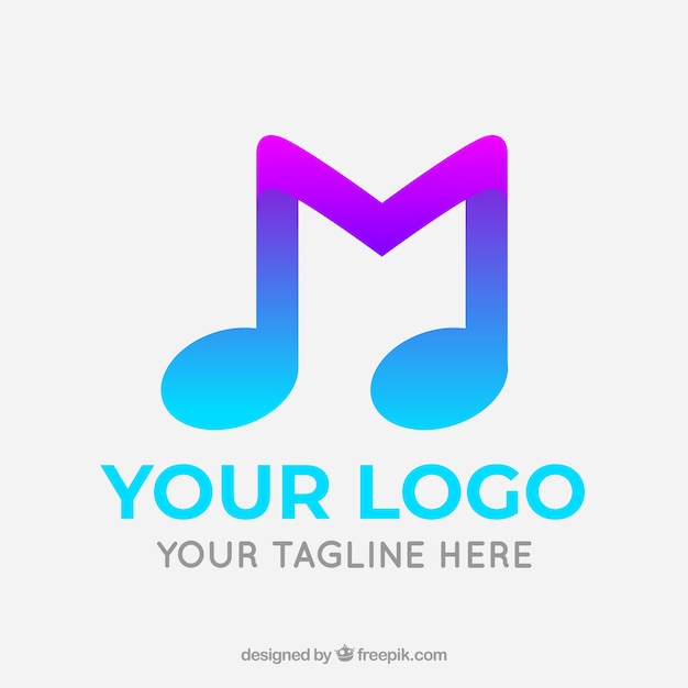 Download Free Download This Free Vector Music Logo With Gradient Style Use our free logo maker to create a logo and build your brand. Put your logo on business cards, promotional products, or your website for brand visibility.