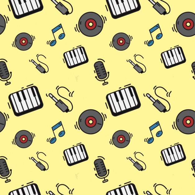 Free Vector Music pattern design