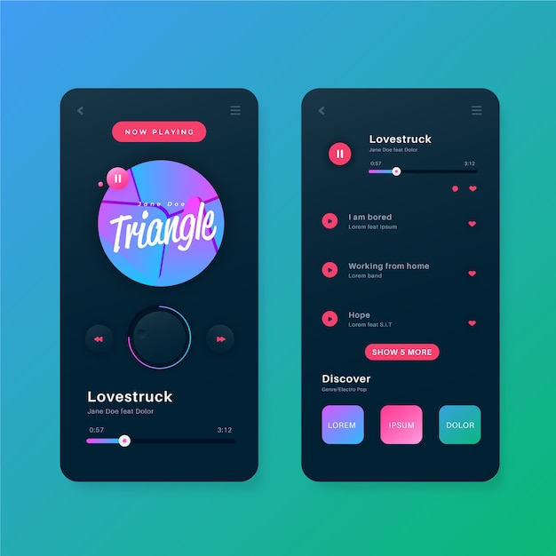 free-vector-music-player-app-interface-template