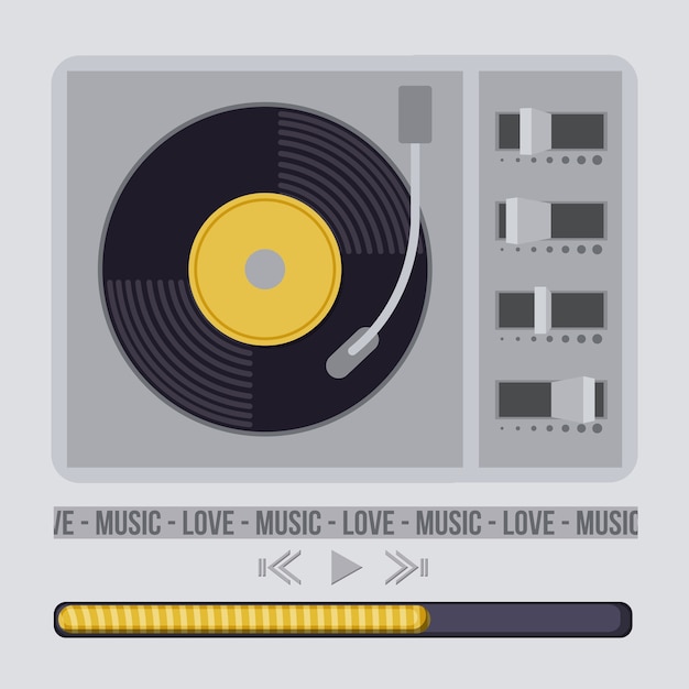 Premium Vector | Music player design