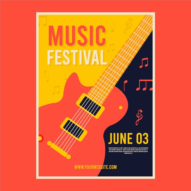 Free Vector | Music poster illustrated design