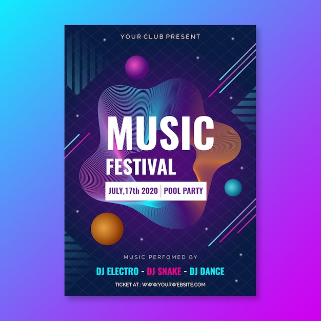 Music Poster Template Design 