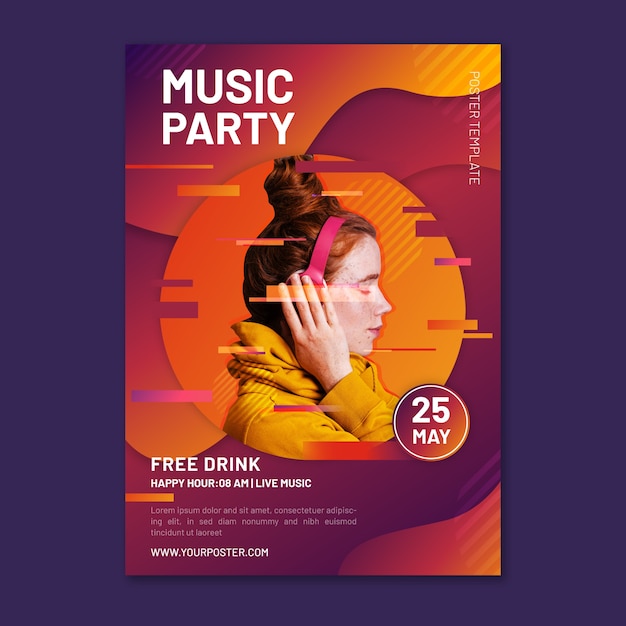 Free Vector | Music poster template