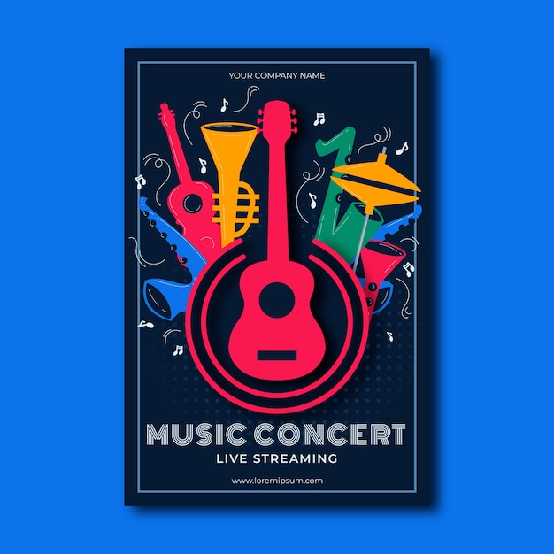 Free Vector | Music poster template