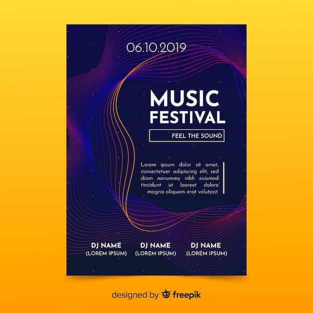 Music poster template Free Vector