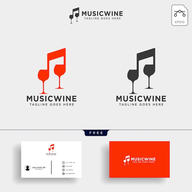 Download Free Music Wine Logo Template Illustration Premium Vector Use our free logo maker to create a logo and build your brand. Put your logo on business cards, promotional products, or your website for brand visibility.