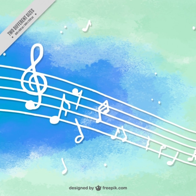 Free Vector | Musical background in watercolor style