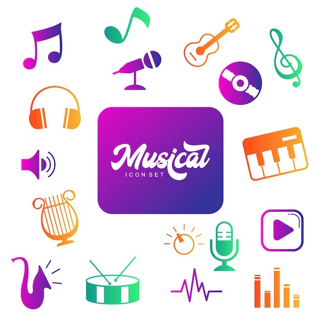 Premium Vector Musical Instrument Logo Collection