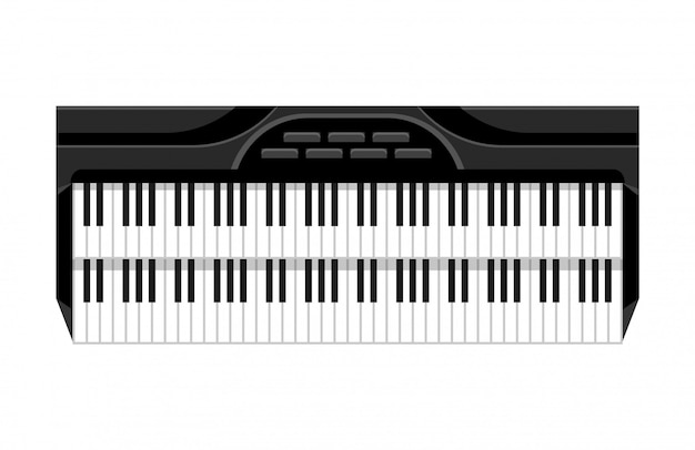 ミュージカルキーボード楽器 キーボードの分離イメージ イラスト ミュージシャン機器 音楽愛好家のためのツール プレミアムベクター