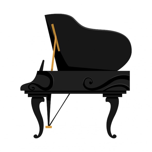 プレミアムベクター ミュージカルキーボード楽器 ピアノの孤立した画像 イラスト ミュージシャン機器 音楽愛好家のためのツール